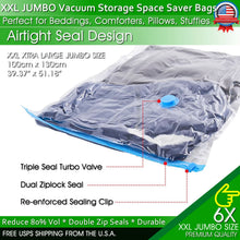 Load image into Gallery viewer, XXL Vacuum Storage Jumbo Bags Comforters Bedding Clothes Space Saver Hand Pump