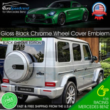 Load image into Gallery viewer, AMG Spare Wheel Cover Gloss Black Chrome Star Decal Badge Emblem For Mercedes Benz W463 W465 G63 G65