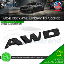 Load image into Gallery viewer, AWD Rear Trunk Letter Emblem For Cadillac Decklid Badge Nameplate Sport Black