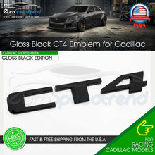 Load image into Gallery viewer, CT4 Rear Trunk Emblem For Cadillac Decklid Badge Nameplate Sport Gloss Black
