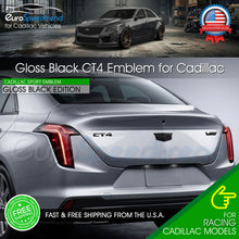 Load image into Gallery viewer, CT4 Rear Trunk Emblem For Cadillac Decklid Badge Nameplate Sport Gloss Black