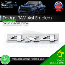 Load image into Gallery viewer, Chrome 4X4 Emblem for Dodge RAM 1500 2500 3500 Rebel Tailgate Badge