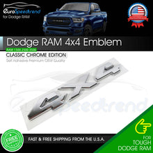 Load image into Gallery viewer, Chrome 4X4 Emblem for Dodge RAM 1500 2500 3500 Rebel Tailgate Badge
