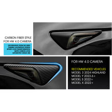 Load image into Gallery viewer, HW4.0 Matte Carbon Look Side Camera Trim Cover Tesla Model 3 Y S X Accessories