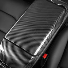 Load image into Gallery viewer, Carbon Fiber Look Center Console Armrest Box Cover Accessories Tesla Model 3 & Y