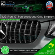 Load image into Gallery viewer, AMG Emblem GT PanAmericana Front Grille Black Badge Mercedes Benz C43 E43 GL63