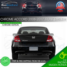 Load image into Gallery viewer, For Honda Accord 2008-2017 Chrome Letter Emblem Rear Trunk Lid Sport Badge