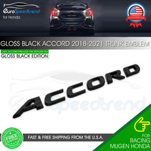 Load image into Gallery viewer, For Honda Accord 2018-2021 Gloss Black Letter Emblem Rear Trunk Lid Sport Badge