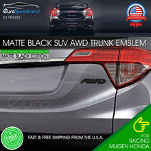 Load image into Gallery viewer, AWD Letter Emblem For Honda SUV Rear Liftgate Matte Black Badge Nameplate Sport