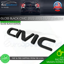 Load image into Gallery viewer, For Honda CIVIC 2022-2025 Gloss Black Letter Emblem Rear Trunk Lid Sport Badge