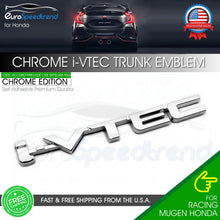 Load image into Gallery viewer, For Honda i-VTEC Chrome VTEC Logo Emblem Badge JDM Nameplate Sport