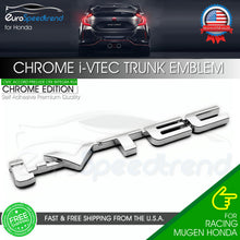Load image into Gallery viewer, For Honda i-VTEC Chrome VTEC Logo Emblem Badge JDM Nameplate Sport