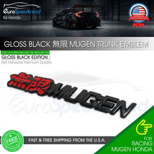 Load image into Gallery viewer, Mugen 無限 Sport Fender For Honda Acura Rear Trunk Letter Racing Sport Badge Red Black