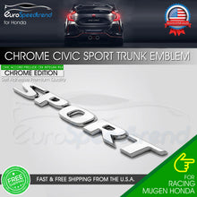 Load image into Gallery viewer, Sport Letters For Honda Civic Chrome Rear Emblem Trunk Lid Badge Nameplate