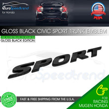 Load image into Gallery viewer, Sport Letters For Honda Civic Gloss Black Rear Emblem Trunk Lid Badge Nameplate