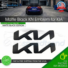 Load image into Gallery viewer, Matte Black KN Emblem for KIA 2022–2025 Front Hood Rear Trunk 3D Letter Badge