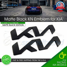 Load image into Gallery viewer, Matte Black KN Emblem for KIA 2022–2025 Front Hood Rear Trunk 3D Letter Badge