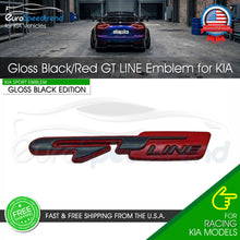 Load image into Gallery viewer, 3D GT Line Black Red Emblem Badge Rear Trunk Lid Fits KIA Optima Sport 86325D4000