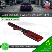 Load image into Gallery viewer, 3D GT Line Black Red Emblem Badge Rear Trunk Lid Fits KIA Optima Sport 86325D4000