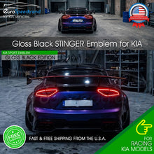 Load image into Gallery viewer, 3D Stinger Letter Emblem For KIA Rear Trunk Lid Badge Sport GT Line Gloss Black
