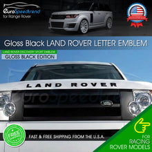 Load image into Gallery viewer, Land Rover Letters Emblem Gloss Black For 03-09 Land Rover Hood Sport Badge