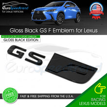 Load image into Gallery viewer, GS F Letter Trunk Gloss Black Emblem For Lexus Rear Badge Nameplate F-Sport