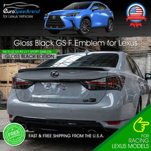 Load image into Gallery viewer, GS F Letter Trunk Gloss Black Emblem For Lexus Rear Badge Nameplate F-Sport
