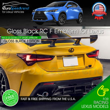 Load image into Gallery viewer, Gloss Black RC F Letter Trunk Emblem For Lexus Rear Badge Nameplate F-Sport