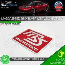 Load image into Gallery viewer, For Mazda MazdaSpeed Aluminum Emblem Red Silver Metal Nameplate Fender Badge Trunk Logo
