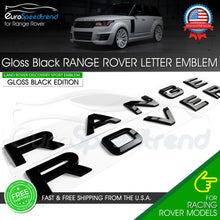 Load image into Gallery viewer, For Range Rover Letter Emblem Gloss Black Hood Sport Rear Liftgate Badge Tailgate