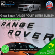 Load image into Gallery viewer, For Range Rover Letter Emblem Gloss Black Hood Sport Rear Liftgate Badge Tailgate