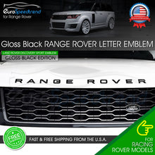 Load image into Gallery viewer, For Range Rover Letter Emblem Gloss Black Hood Sport Rear Liftgate Badge Tailgate