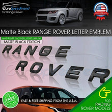 Load image into Gallery viewer, Range Rover Letters Emblem Fit Rover Matte Black Hood Sport Rear Badge Tailgate