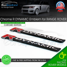 Load image into Gallery viewer, For Range Rover R Dynamic Emblem Sport HSE Fender Marker Nameplate Badge Pair