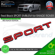 Load image into Gallery viewer, Range Rover Red Black Sport Emblem For Land Rover Fender Rear Badge