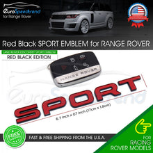 Load image into Gallery viewer, Range Rover Red Black Sport Emblem For Land Rover Fender Rear Badge