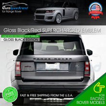 Load image into Gallery viewer, For Range Rover Supercharged Black Red Letter Emblem Sport Liftgate Logo Badge
