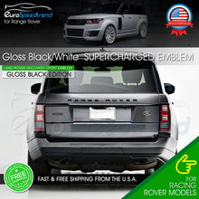 Load image into Gallery viewer, For Range Rover Supercharged Black White Letter Emblem Sport Liftgate Logo Badge