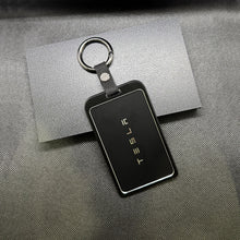 Load image into Gallery viewer, Black Aluminum Key Card Holder Protector Keyring Accessories Tesla Model 3 Y S X