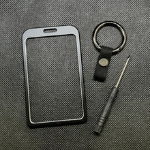 Load image into Gallery viewer, Black Aluminum Key Card Holder Protector Keyring Accessories Tesla Model 3 Y S X
