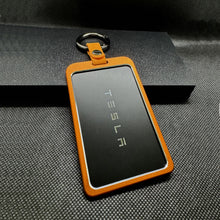 Load image into Gallery viewer, Orange Aluminum KeyCard Holder Protector Keyring Accessories Tesla Model 3 Y S X
