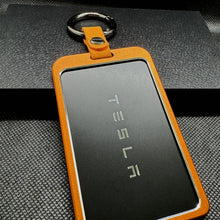 Load image into Gallery viewer, Orange Aluminum KeyCard Holder Protector Keyring Accessories Tesla Model 3 Y S X