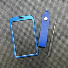 Load image into Gallery viewer, Blue Aluminum Key Card Holder & Protector Strap Accessories Tesla Model 3 Y S X