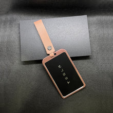 Load image into Gallery viewer, Pink Aluminum Key Card Holder & Protector Strap Accessories Tesla Model 3 Y S X