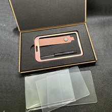 Load image into Gallery viewer, Pink Aluminum Key Card Holder & Protector Strap Accessories Tesla Model 3 Y S X