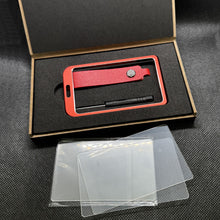 Load image into Gallery viewer, Red Aluminum Key Card Holder & Protector Strap Accessories Tesla Model 3 Y S X
