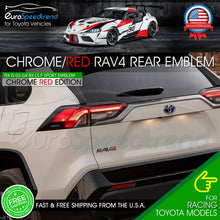 Load image into Gallery viewer, RAV4 Letter Emblem Fit Toyota RAV 4 Chrome Red Rear Liftgate Badge