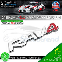 Load image into Gallery viewer, RAV4 Letter Emblem Fit Toyota RAV 4 Chrome Red Rear Liftgate Badge