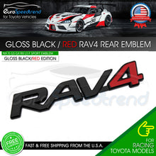 Load image into Gallery viewer, RAV4 Letter Emblem Fit Toyota RAV 4 Gloss Black Red Rear Liftgate Badge
