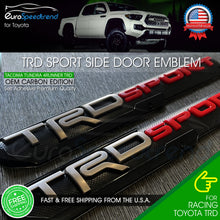 Load image into Gallery viewer, TRD SPORT Emblem Tacoma Door Side Fender OEM 3D Badge Nameplate Toyota Tundra 2x